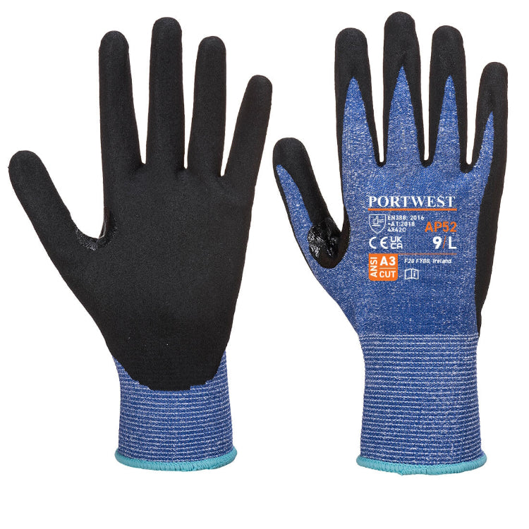 Portwest Dexti Cut Ultra Glove Blue/Black AP52