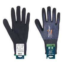 Load image into Gallery viewer, Portwest SG Cut C15 Nitrile Glove (Retail) Blue/Black APR18 (Pack of 6 pairs)
