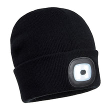 Load image into Gallery viewer, Portwest Rechargeable Twin LED Beanie B028
