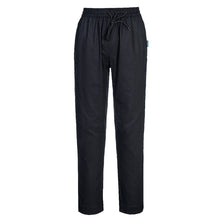 Load image into Gallery viewer, Portwest Cotton Mesh Air Chef Trousers Black C076

