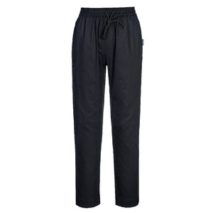 Portwest Cotton Mesh Air Chef Trousers Black C076