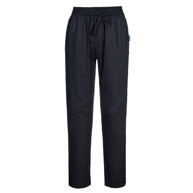 Portwest Cotton Mesh Air Chef Trousers Black C076