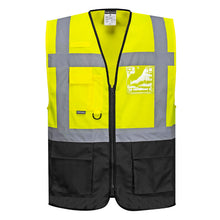 Load image into Gallery viewer, Portwest Warsaw Hi-Vis Contrast Executive Vest C476
