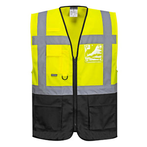 Portwest Warsaw Hi-Vis Contrast Executive Vest C476