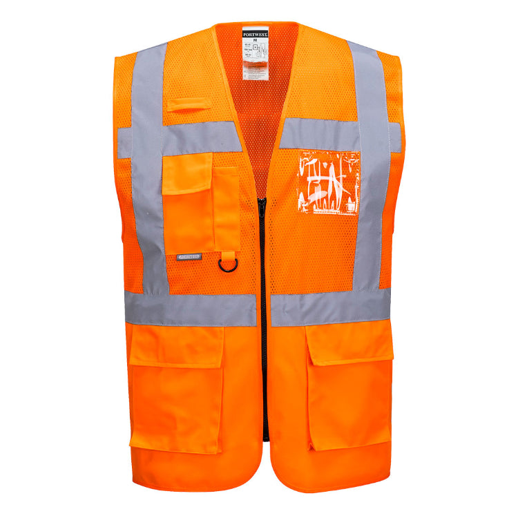 Portwest Madrid Hi-Vis Half Mesh Executive Vest C496
