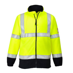 Portwest Flame Resistant Anti-Static Hi-Vis Fleece Yellow FR31