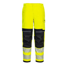 Load image into Gallery viewer, Portwest PW3 FR Hi-Vis Women&#39;s Work Trousers Yellow/Black FR409
