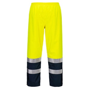 Portwest Bizflame Rain+ Hi-Vis Light Arc Trousers Yellow/Navy FR410