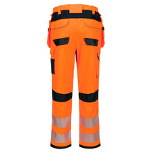 Load image into Gallery viewer, Portwest PW3 FR HVO Holster Trousers Orange/Black FR415
