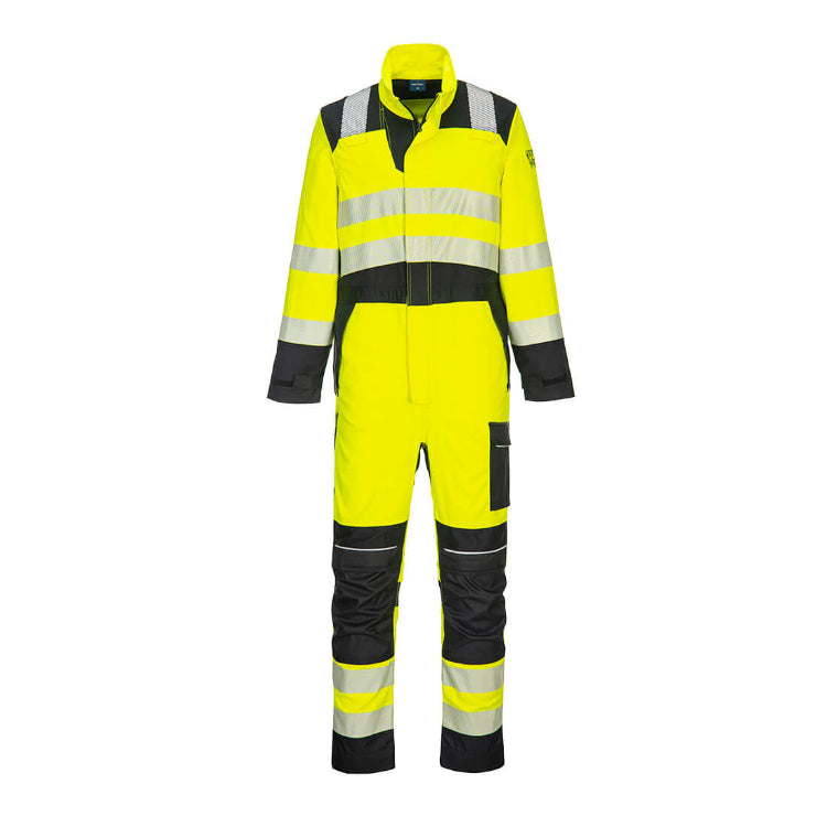 Portwest PW3 FR Hi-Vis Coverall Yellow/Black FR507