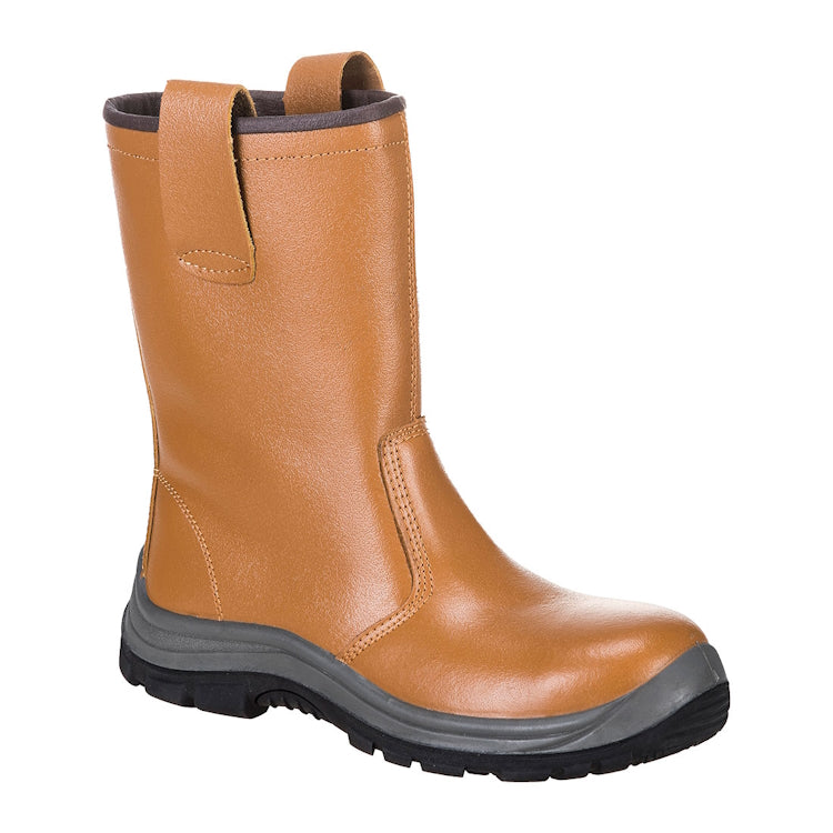Portwest Steelite Rigger Boot S1P HRO (Unlined) Tan FW06