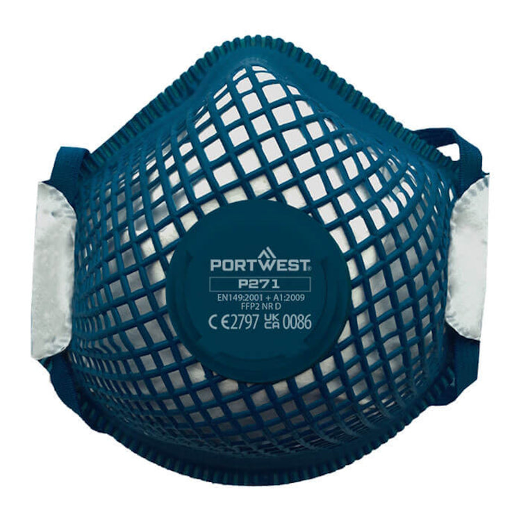 Portwest ERGONET FFP2 Valved Dolomite Respirator White P271 - Pack of 10