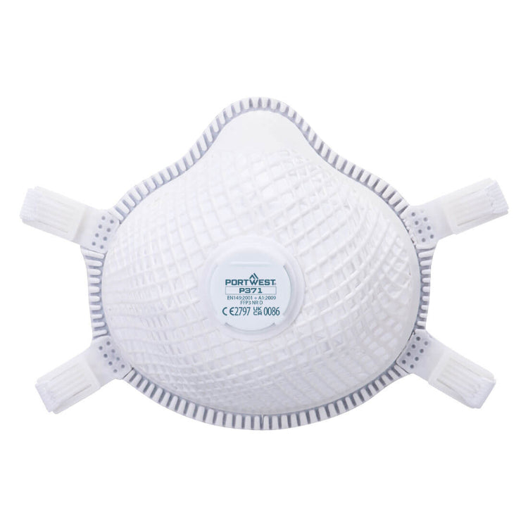 Portwest ERGONET FFP3 Valved Dolomite Respirator White P371 - Pack of 5