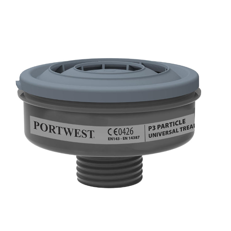 Portwest P3 Particle Filter Universal Thread Black P946 - Pack of 6