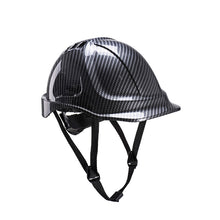 Load image into Gallery viewer, Portwest Endurance Carbon Look Helmet Grey PC55
