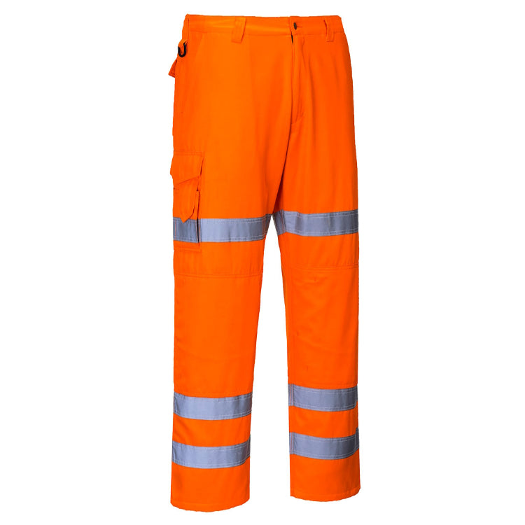 Portwest Hi-Vis Three Band Work Trousers Orange RT49