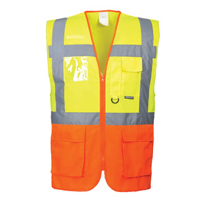 Portwest Prague Hi-Vis Executive Vest Yellow/Orange S376