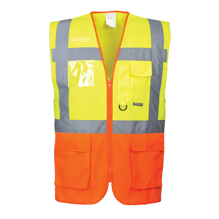 Portwest Prague Hi-Vis Executive Vest Yellow/Orange S376