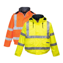 Load image into Gallery viewer, Portwest Bizflame Rain Hi-Vis Antistatic FR Bomber Jacket S773
