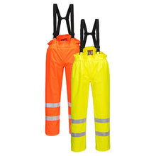 Load image into Gallery viewer, Portwest Bizflame Rain Unlined Hi-Vis Antistatic FR Trousers S780
