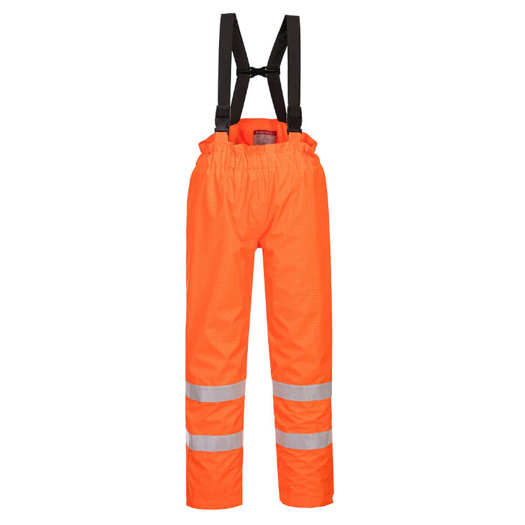 Portwest Bizflame Rain Lined Hi-Vis Antistatic FR Trousers S781