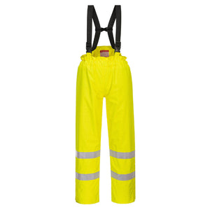 Portwest Bizflame Rain Lined Hi-Vis Antistatic FR Trousers S781