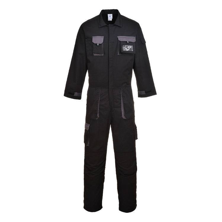 Portwest Texo Contrast Coverall Black TX15