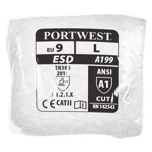 Portwest Vending Antistatic PU Palm Glove Grey VA199