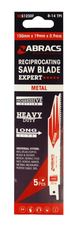Abracs Metal Reciprocating Saw Blade 150mm x 19mm x 0.9mm