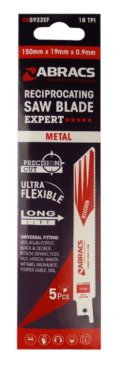 Abracs Metal Reciprocating Saw Blade 150mm x 19mm x 0.9mm