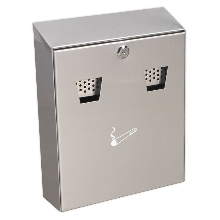 Sealey Cigarette Bin Wall-Mounting Stainless Steel