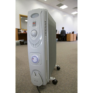 Sealey Oil Filled Radiator 2500W/230V 11-Element, Timer