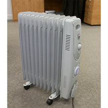 Load image into Gallery viewer, Sealey Oil Filled Radiator 2500W/230V 11-Element, Timer
