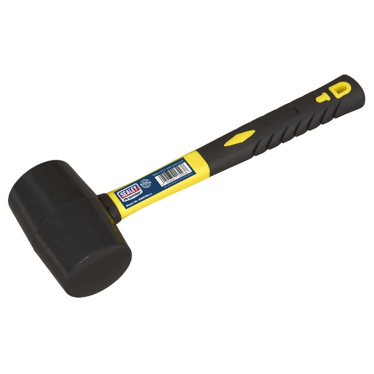 Sealey Black Rubber Mallet 1.5lb - Fibreglass Shaft (Premier)