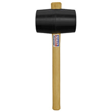 Load image into Gallery viewer, Sealey Black Rubber Mallet 2.5lb - Wooden Shaft (Premier)
