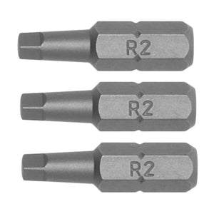 Teng Bit Square ROB2 25mm Long 1/4" Hex Drive 3pcs