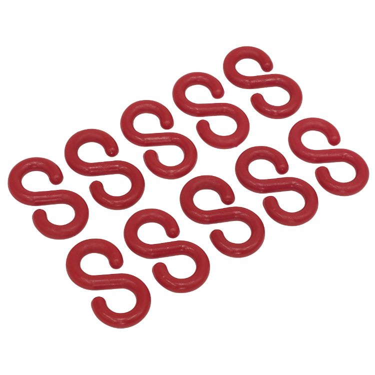 Sealey Plastic Chain S-Hook - Pack of 10 (RSH10)