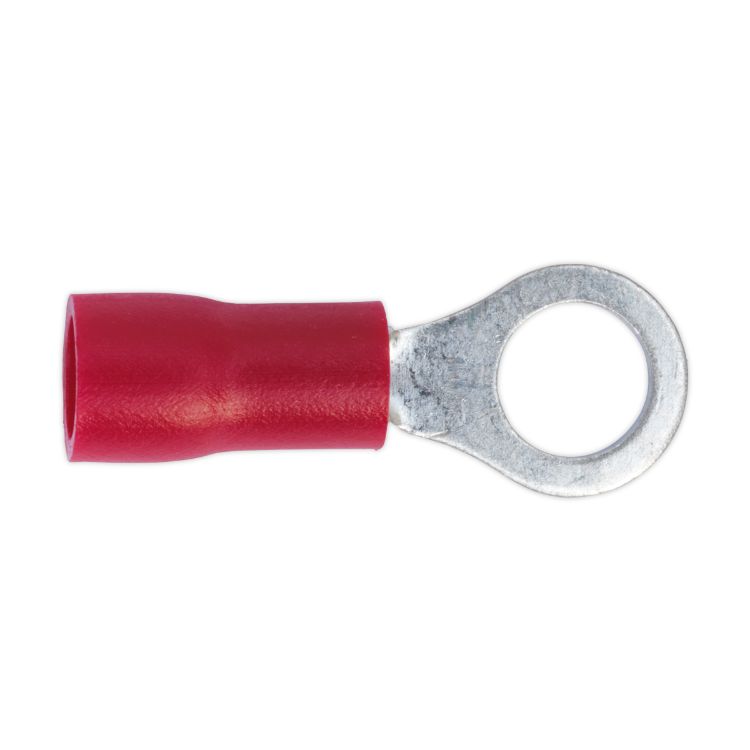 Sealey Easy-Entry Ring Terminal 5.3mm (2BA) Red - Pack of 100