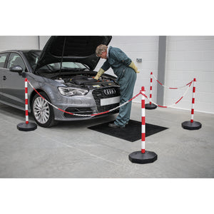 Sealey Red/White Post and Chain Kit 25M
