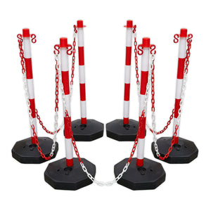 Sealey Red/White Post and Chain Kit 25M