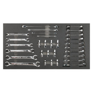 Sealey Tool Tray, Specialised Spanner Set 30pc - Metric (Siegen)