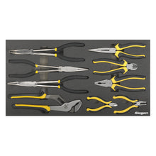 Load image into Gallery viewer, Sealey Rollcab 8 Drawer Ball-Bearing Slides Black/Grey &amp; 136pc Tool Kit (Siegen)
