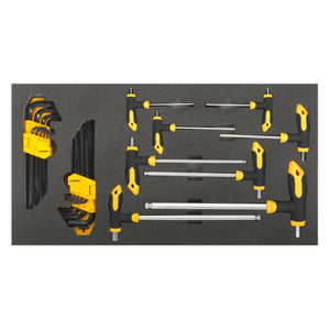 Sealey Rollcab 8 Drawer Ball-Bearing Slides Black/Grey & 136pc Tool Kit (Siegen)