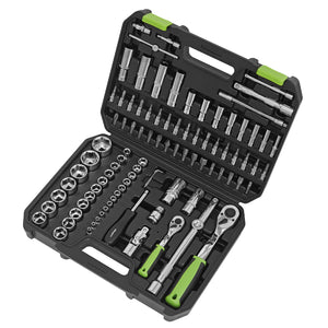 Sealey Socket Set 94pc 1/4" & 1/2" Sq Drive WallDrive Metric (Siegen)