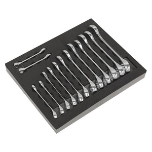 Sealey Combination Spanner Set 14pc Stubby - (Siegen)