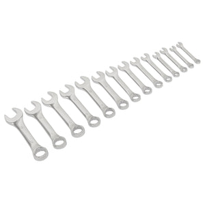 Sealey Combination Spanner Set 14pc Stubby - (Siegen)