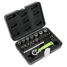 Load image into Gallery viewer, Sealey Socket Set 25pc 1/4&quot; Drive - Metric (Siegen)
