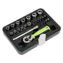 Load image into Gallery viewer, Sealey Socket Set 25pc 1/4&quot; Drive - Metric (Siegen)
