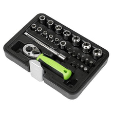 Load image into Gallery viewer, Sealey Socket Set 25pc 1/4&quot; Drive - Metric (Siegen)
