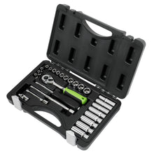Load image into Gallery viewer, Sealey Socket Set 26pc 1/4&quot; Drive Metric (Siegen)
